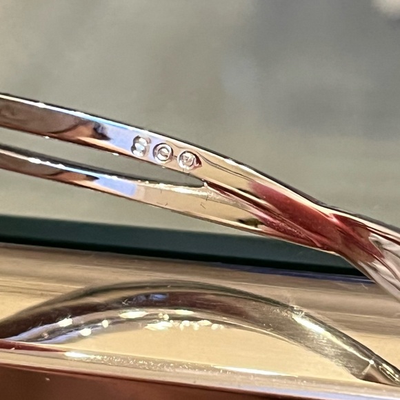 𝐒𝐰𝐚𝐫𝐨𝐯𝐬𝐤𝐢 𝐍𝐖𝐓 Twist Rows Bracelet Blue Rhodium Plated - Picture 9 of 11